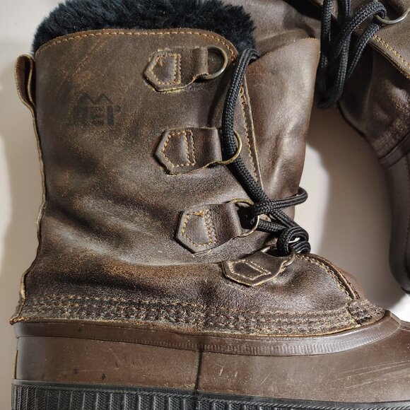 REI x Sorel Men's Size 10 Lace Up Wool Lined Rubber + Leather Outdoor Work Boots - Picture 6 of 8